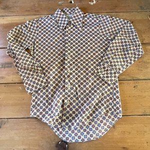 Vintage Groovy 1970's K-Mart Button up Shirt Size 14